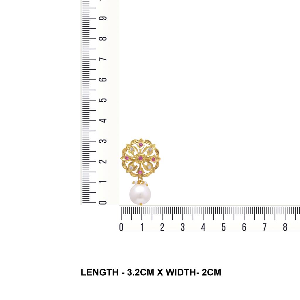 925 Sterling Silver Traditional Earring With Elegant Fresh Water Pearls : 3743