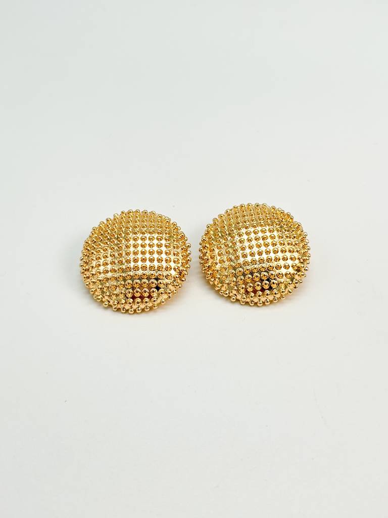 Vintage Couture Dotted Button Stud Earrings : E0018