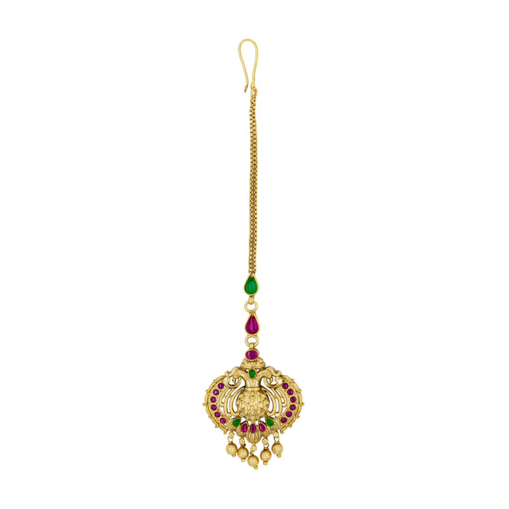 Timeless Elegance Temple Jewellery Maang Tikka For South Indian Brides : T-59