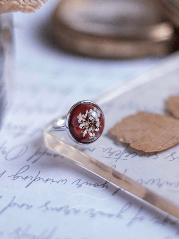 Red Flame Flower Ring Unisex : LA-RFMFR-01