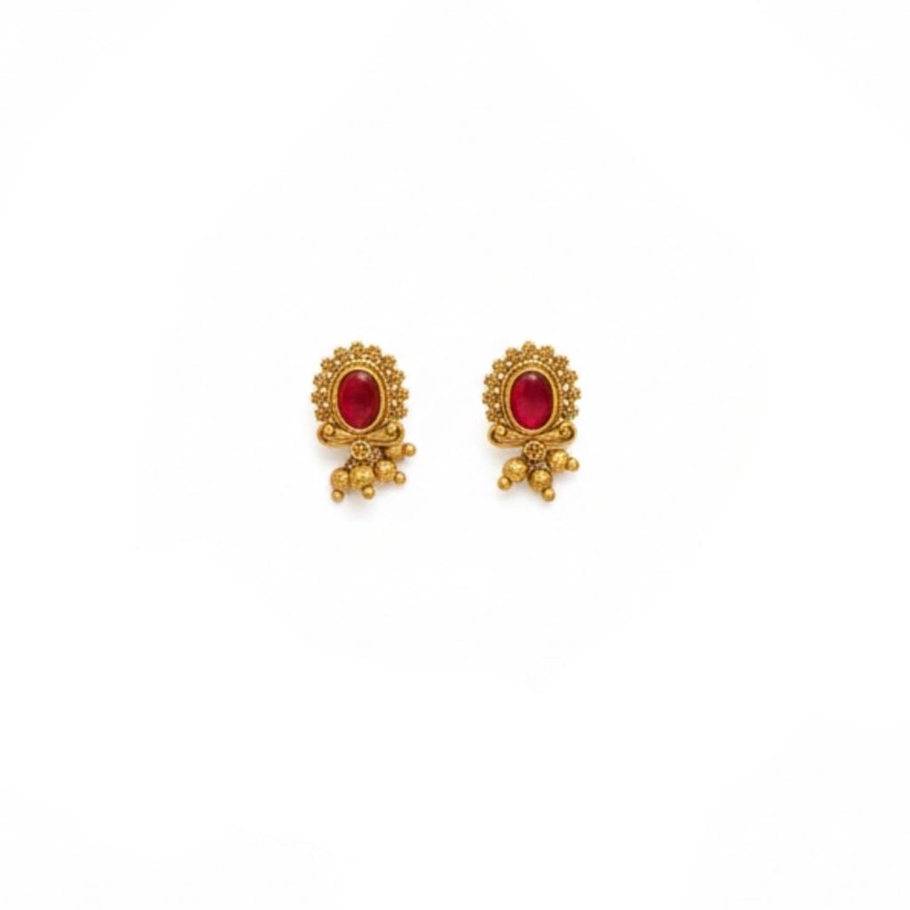 Hemalatha Necklace Set  – 1 Gram Gold Plated Temple Jewellery : T-74