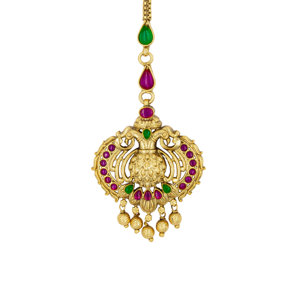 Timeless Elegance Temple Jewellery Maang Tikka For South Indian Brides : T-59