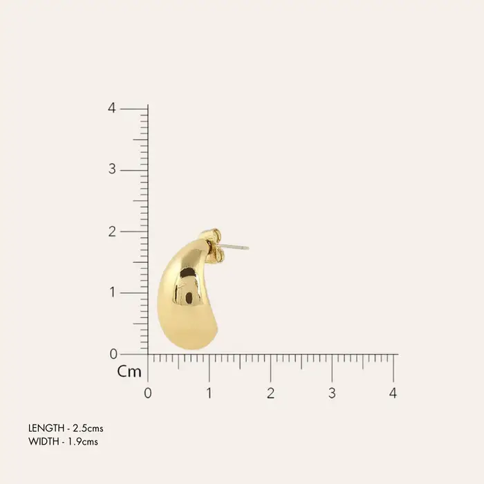 Tfc 18K Pompom Huggie Gold Plated Stud Earrings : 10008