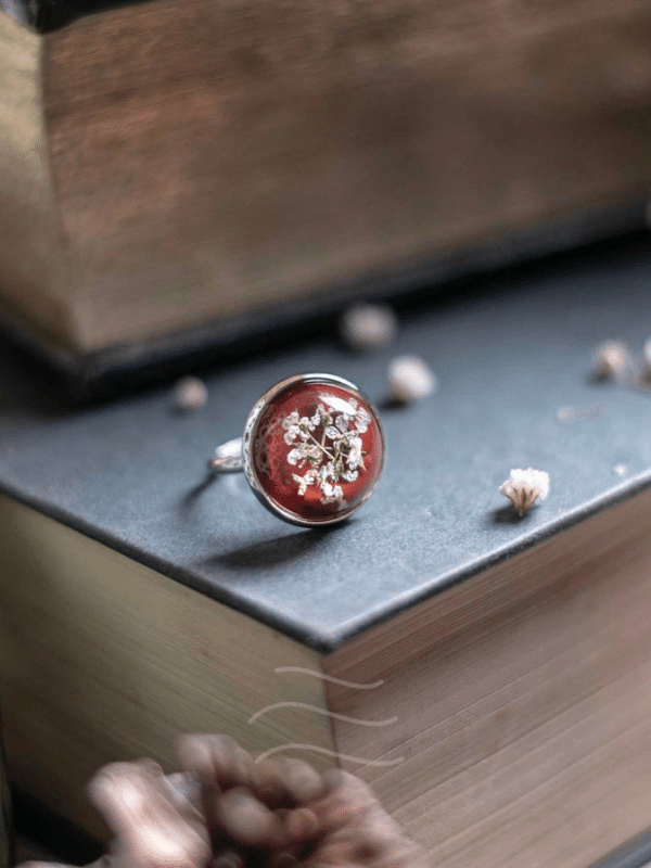 Red Flame Flower Ring Unisex : LA-RFMFR-01