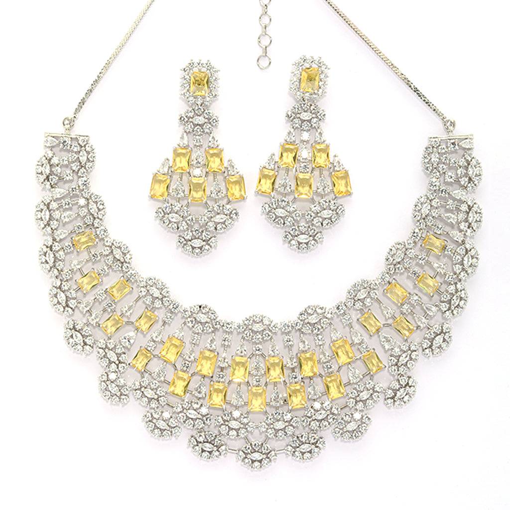 Chic Cascade Necklace (Yellow) : NRO31