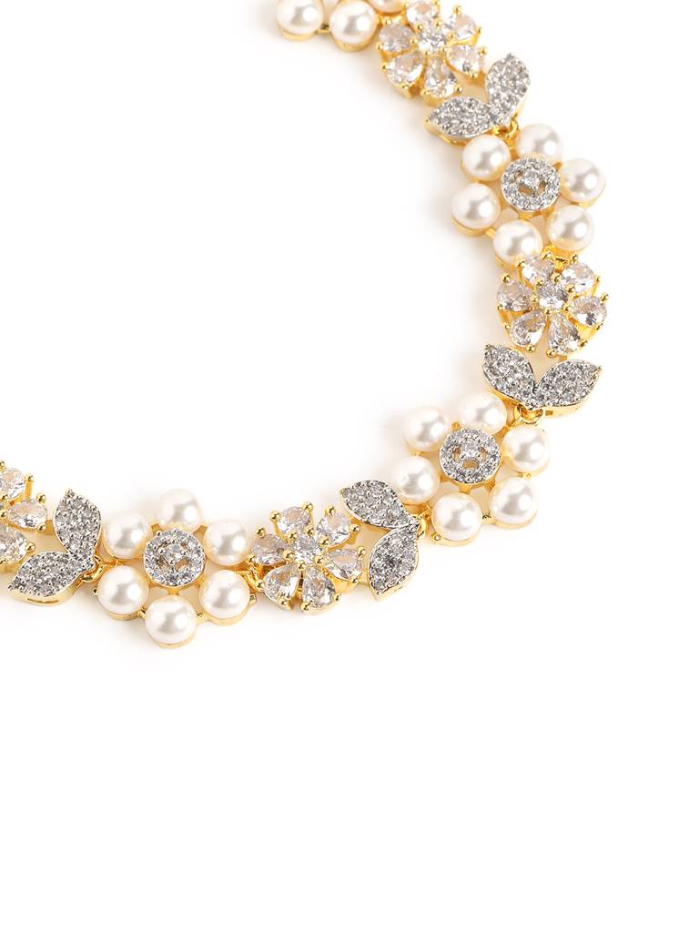 American Diamond Ivory Blossom Matha Patti : YI24A0706H