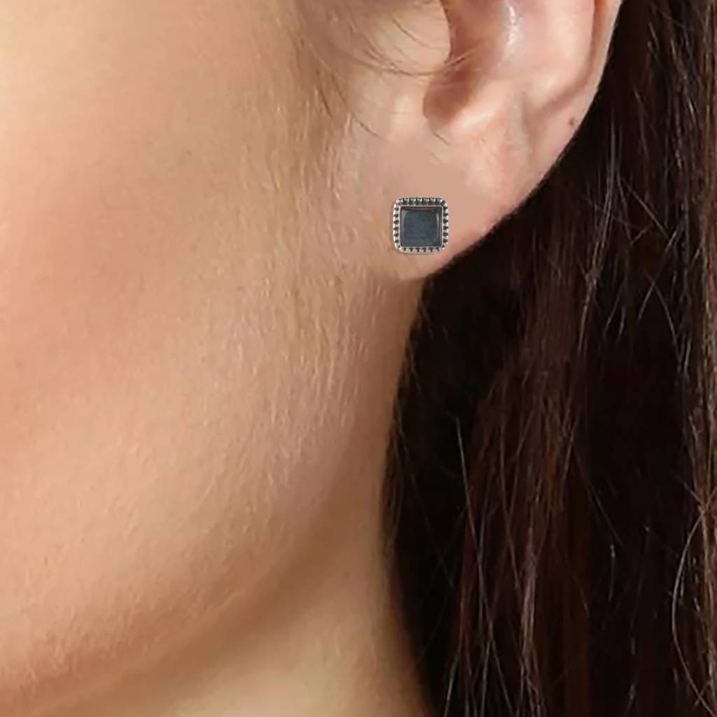 925 Sterling Silver  Labradorite Earrngs For Women | Minimalist Jewelry For All Occasions : FU-0156-5