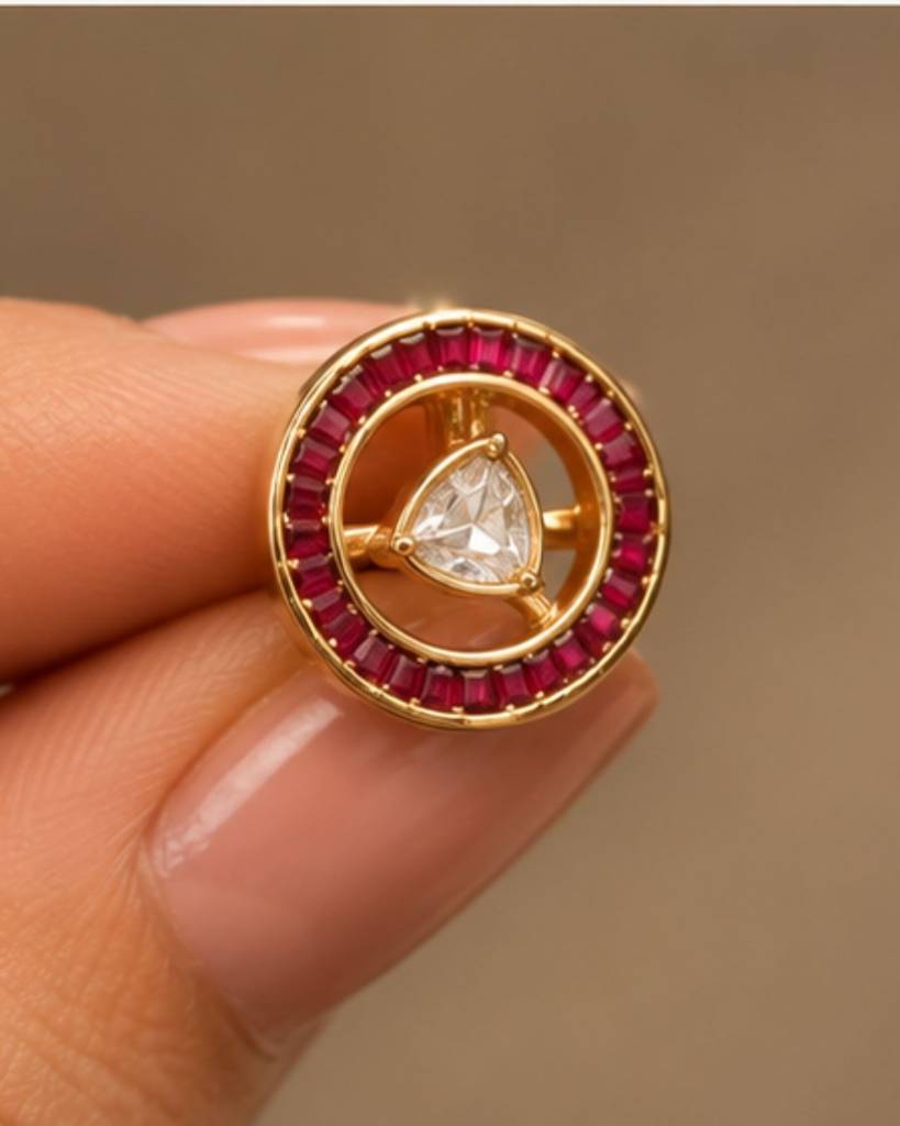 Convertible Kundan Stud Earrings For Women | Wear As Studs Or Statement Earrings : sm43