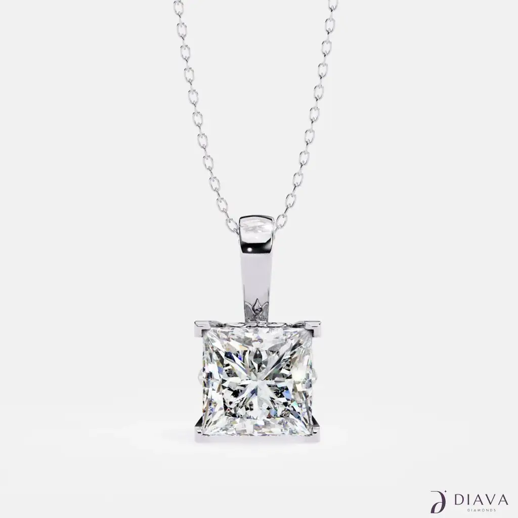 Classic Princess Solitaire Pendant : ClassicPrincessSolitairePendant