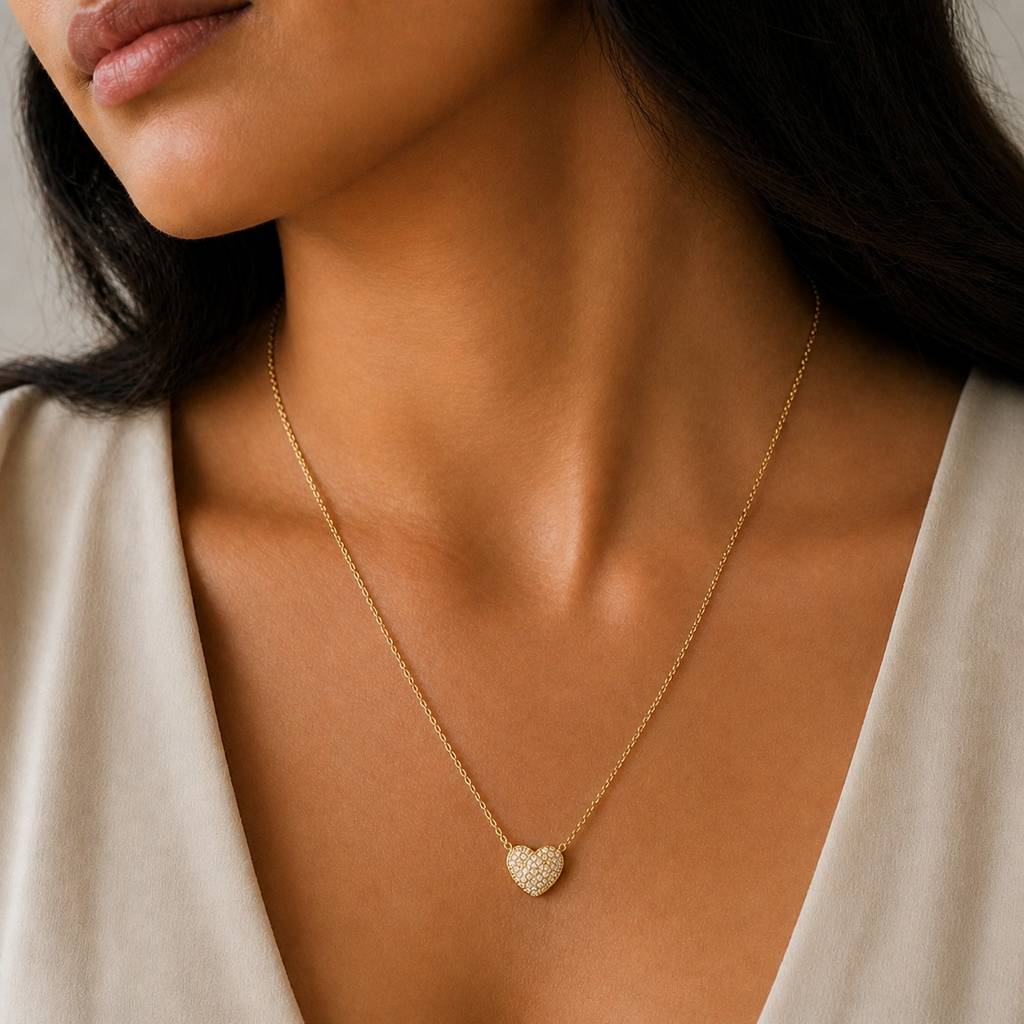 Prem Mini Heart Pendant Necklace – Gold : RRAPR26AID-20