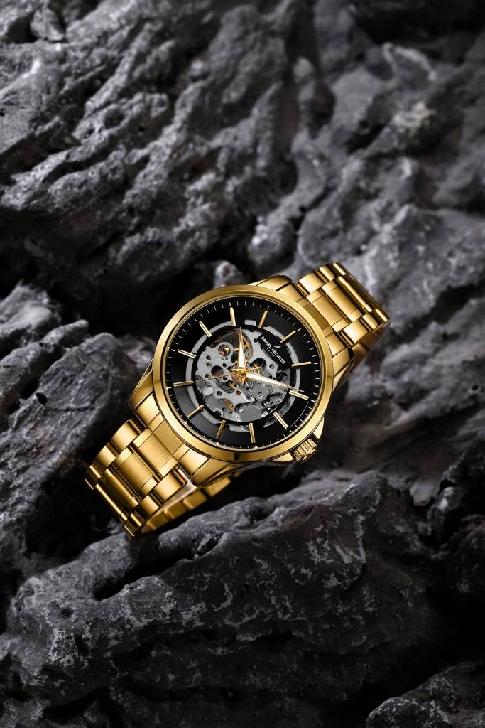 Paris Tech Collection Automatic Skeleton Wrist Watch For Men – Round Dial, Stainless Steel Strap, Mechanical Move : DHM1062-55