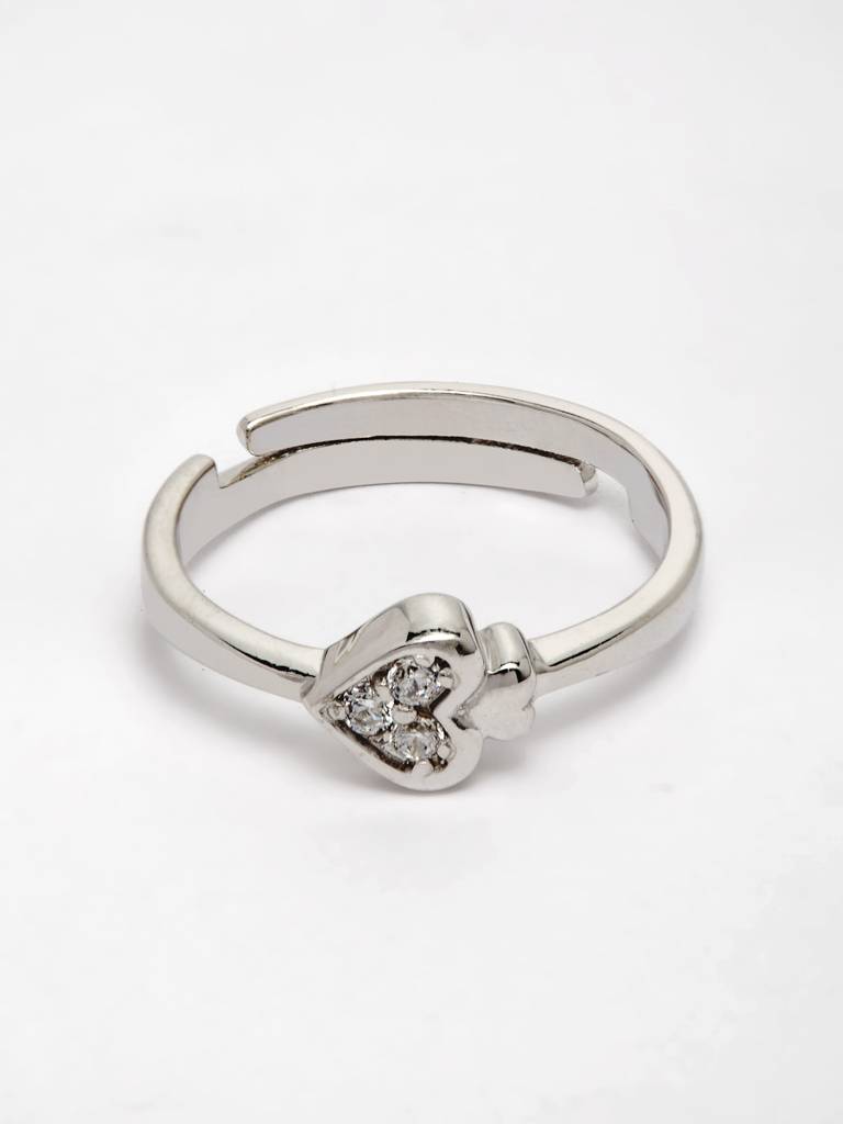 Pure 925 Sterling Silver Spade Adjustable Ring Gift For Women And Girls : CSCPLR11_F