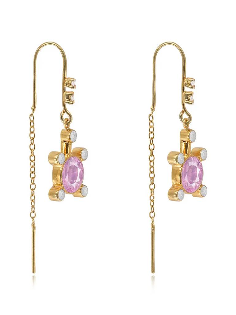 Silver Gulaabo Tortoise Sui Dhaga Earrings : U080SG009E1019