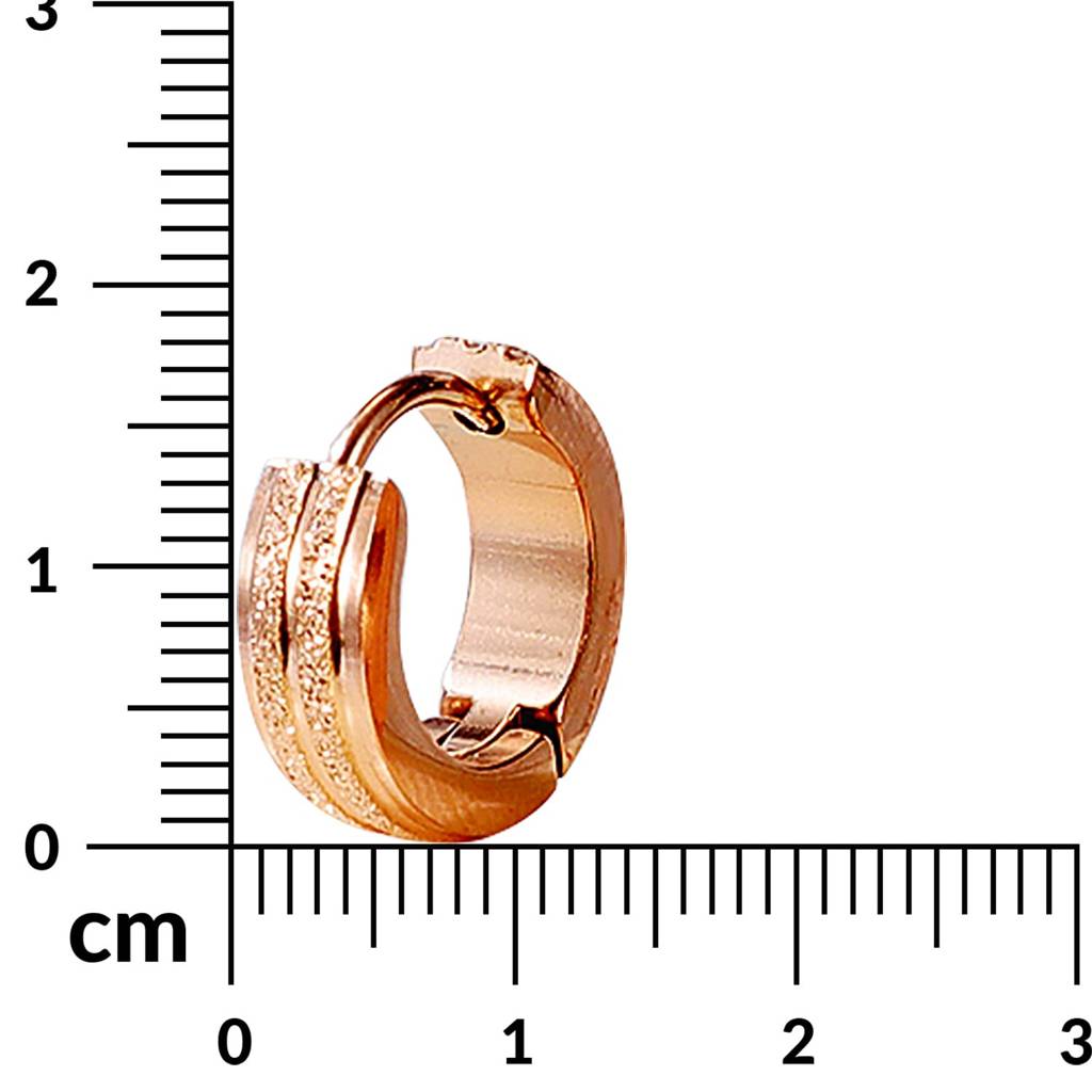 Rose Gold Plated Hoop Huggie Earrings Stylish Design Fashion Jewellery For Men & Women : PX9E66C