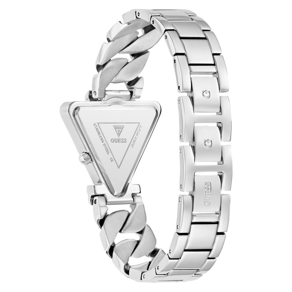 Guess Triangle 34Mm Silver Dial Analog Women Watch - Gw0859L1 : GW0859L1