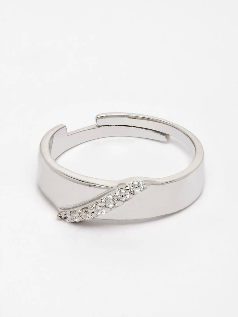 Pure 925 Sterling Silver Monte Adjustable Ring Gift For Women And Girls : CSCPLR3_F