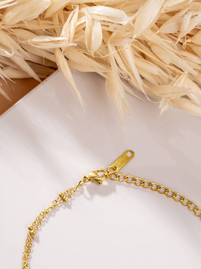 Palmonas Heart Outline Chain Bracelet For Women - Waterproof & Anti-Tarnish : BR0312