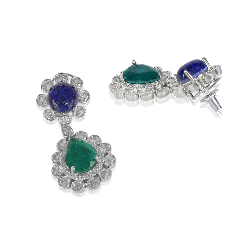 Royal Sapphire Drop Earrings : IE1141