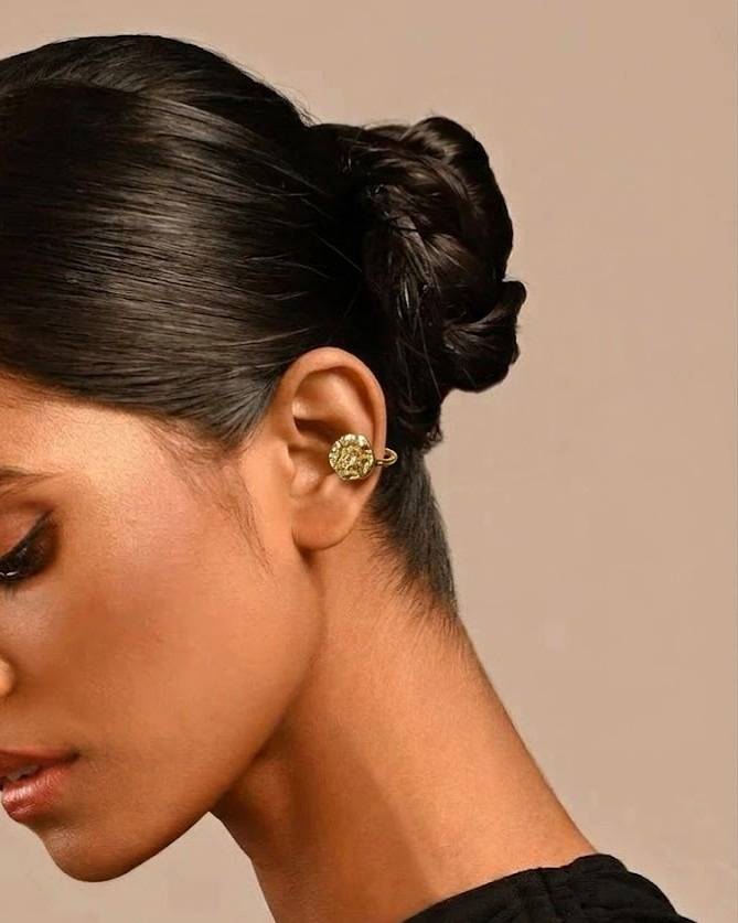 Hammered Gold Ear Cuff (No Piercing) : AWC-22
