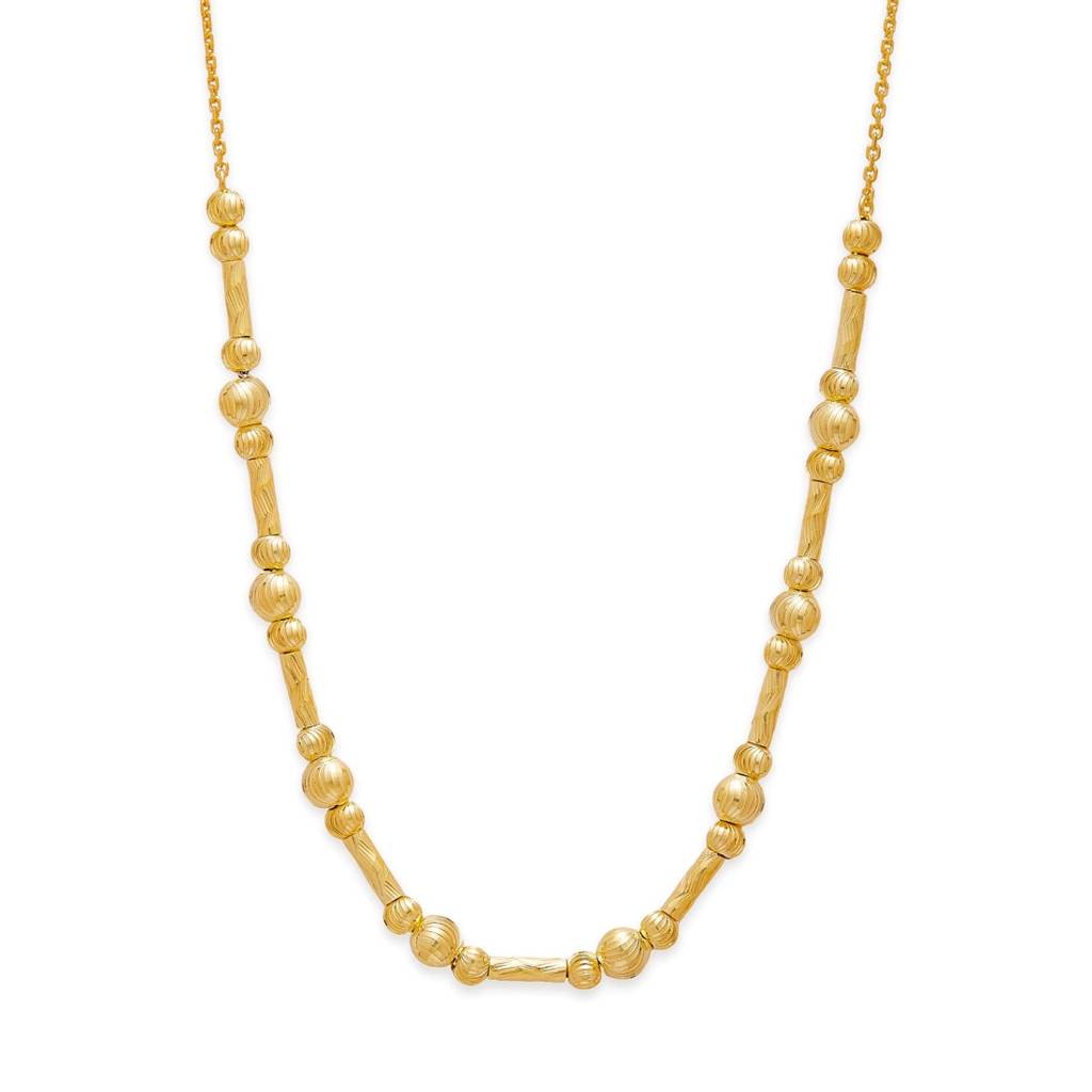 Glistening Aura Gold-Plated Elegance 925 Sterling Silver Charm Necklace : NL-30255-G