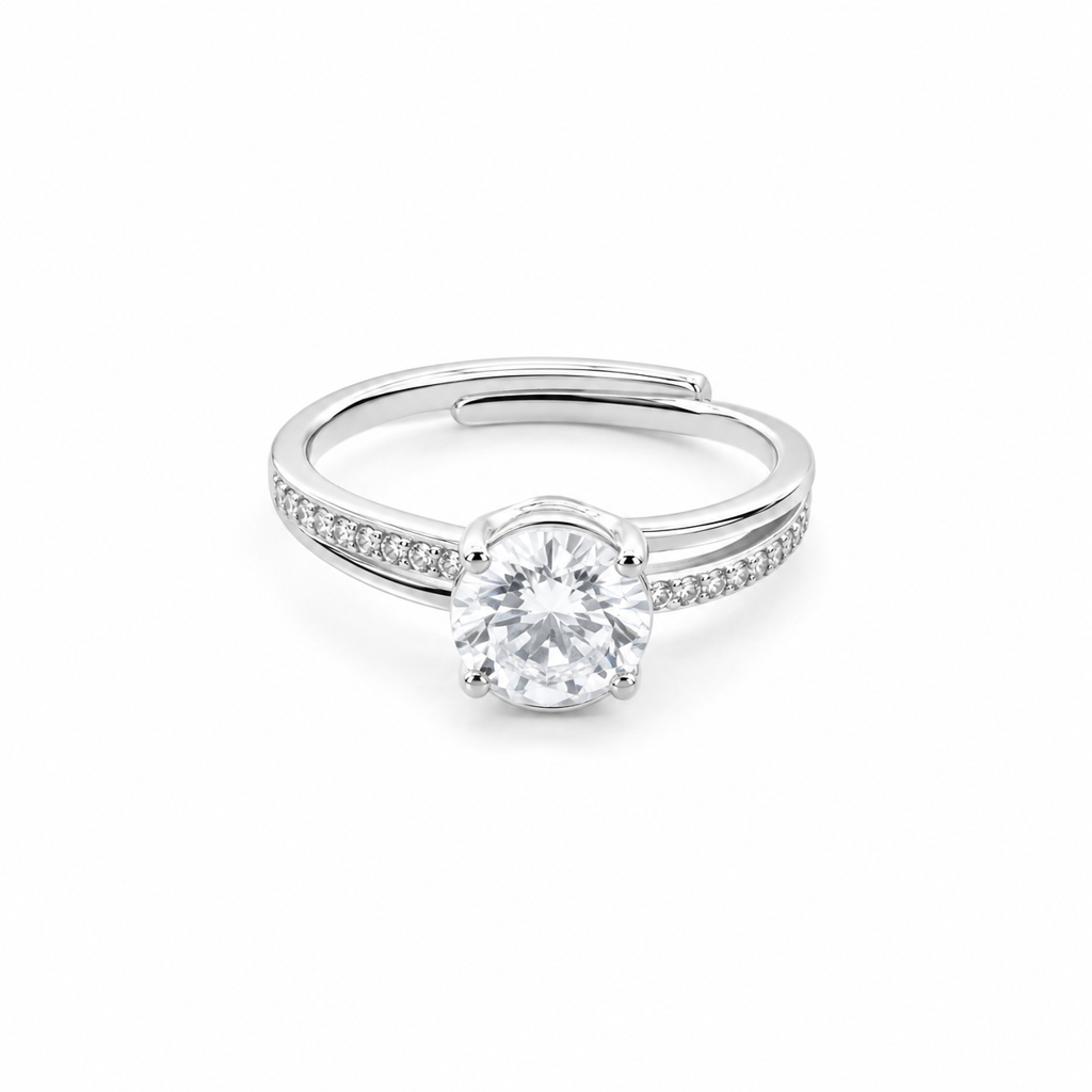 925 Silver Grace Solitaire Ring : LR23545