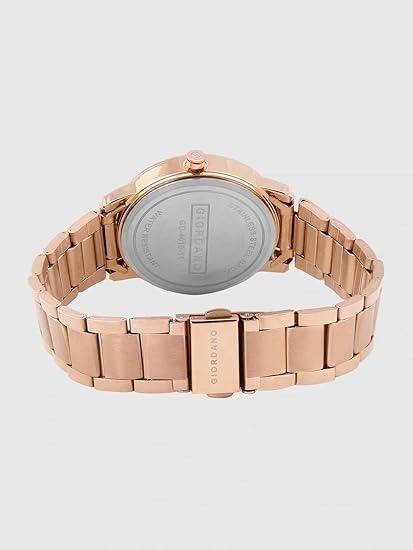 Analog Watch For Women Diamond Studded Case With Metal Strap Ladies Wrist Watch Water Resistant Elegant Watches F : GD-4010-11