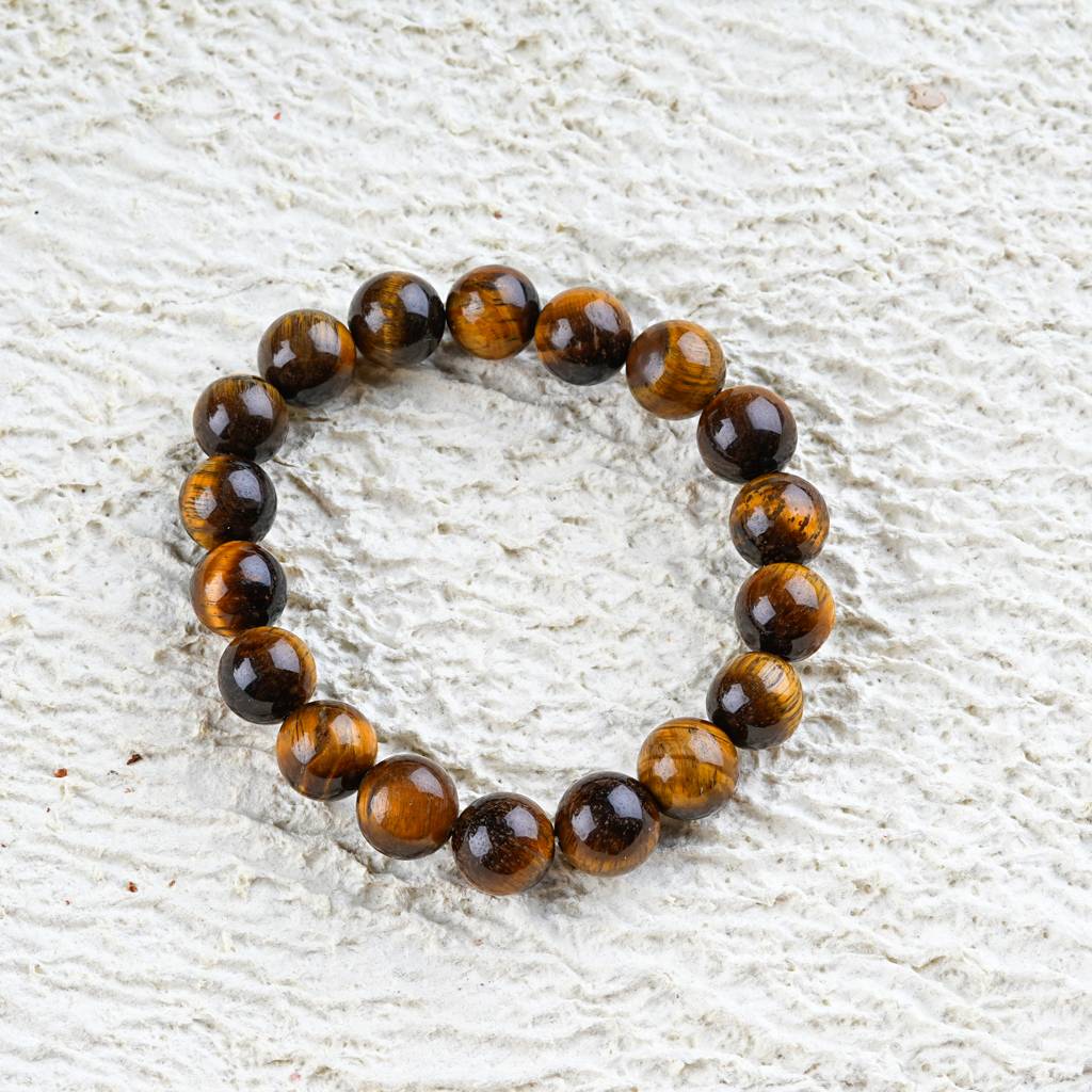 Tiger Stone Natural Gemstone Bracelet(10Mm) : BBM35