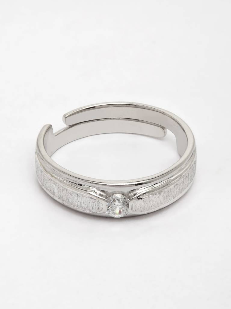 Pure 925 Sterling Silver Eternity Adjustable Ring Gift For Women And Girls : CSCPLR6_F