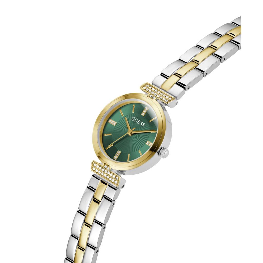 Guess Round 28Mm Green Dial Analog Women Watch - Gw0762L6 : GW0762L6