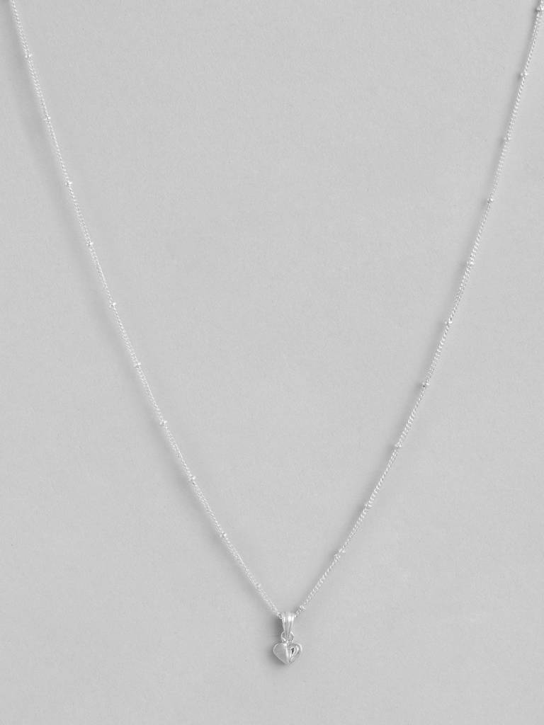 92.5 Silver Kundan Heart Necklace : U100SG005MY031