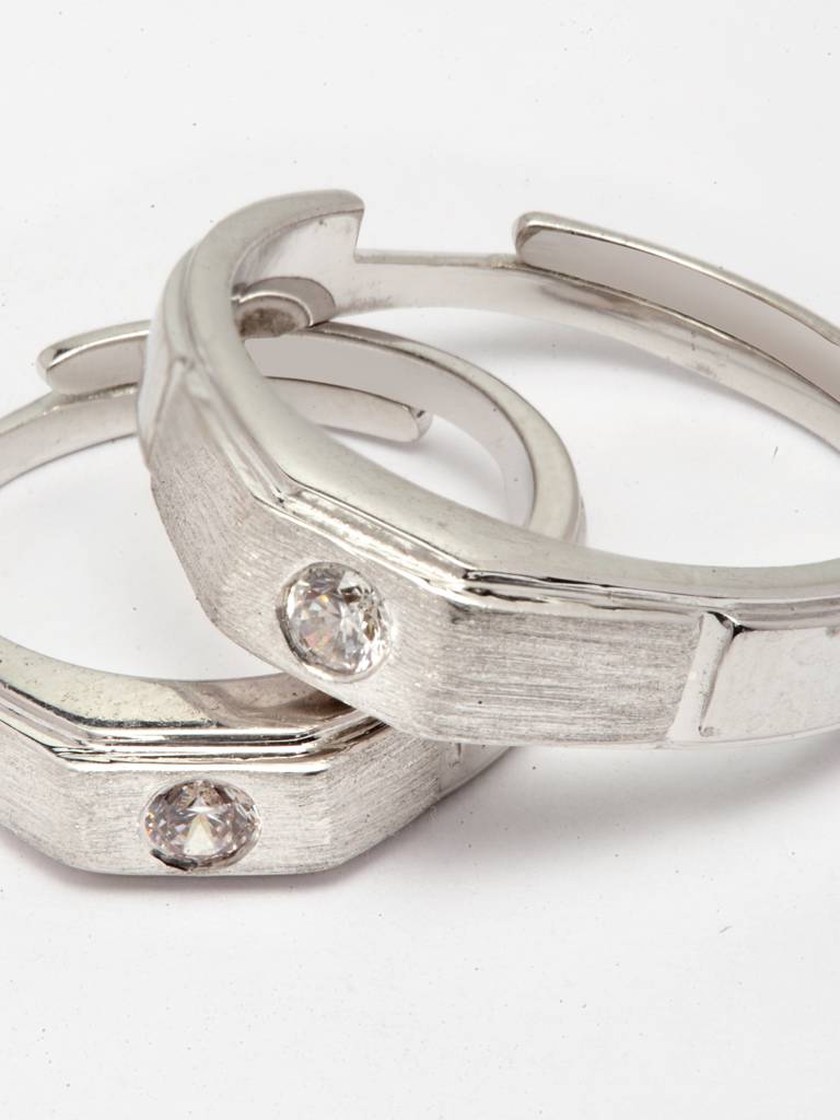 Pure 925 Sterling Silver Rocco Adjustable Couple Band For Men And Women : CSCPLR10_MF