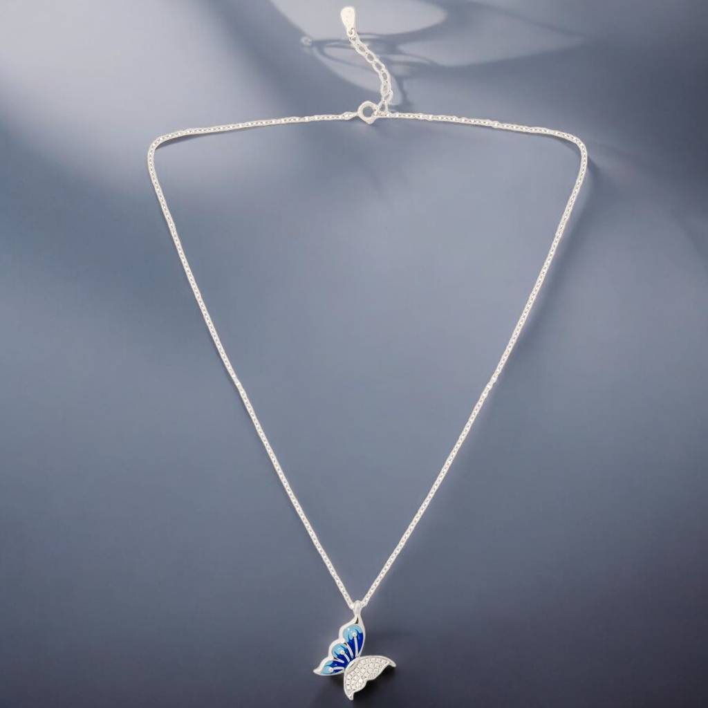 925 Silver Butterfly Necklace : HP-NK-PSS-04