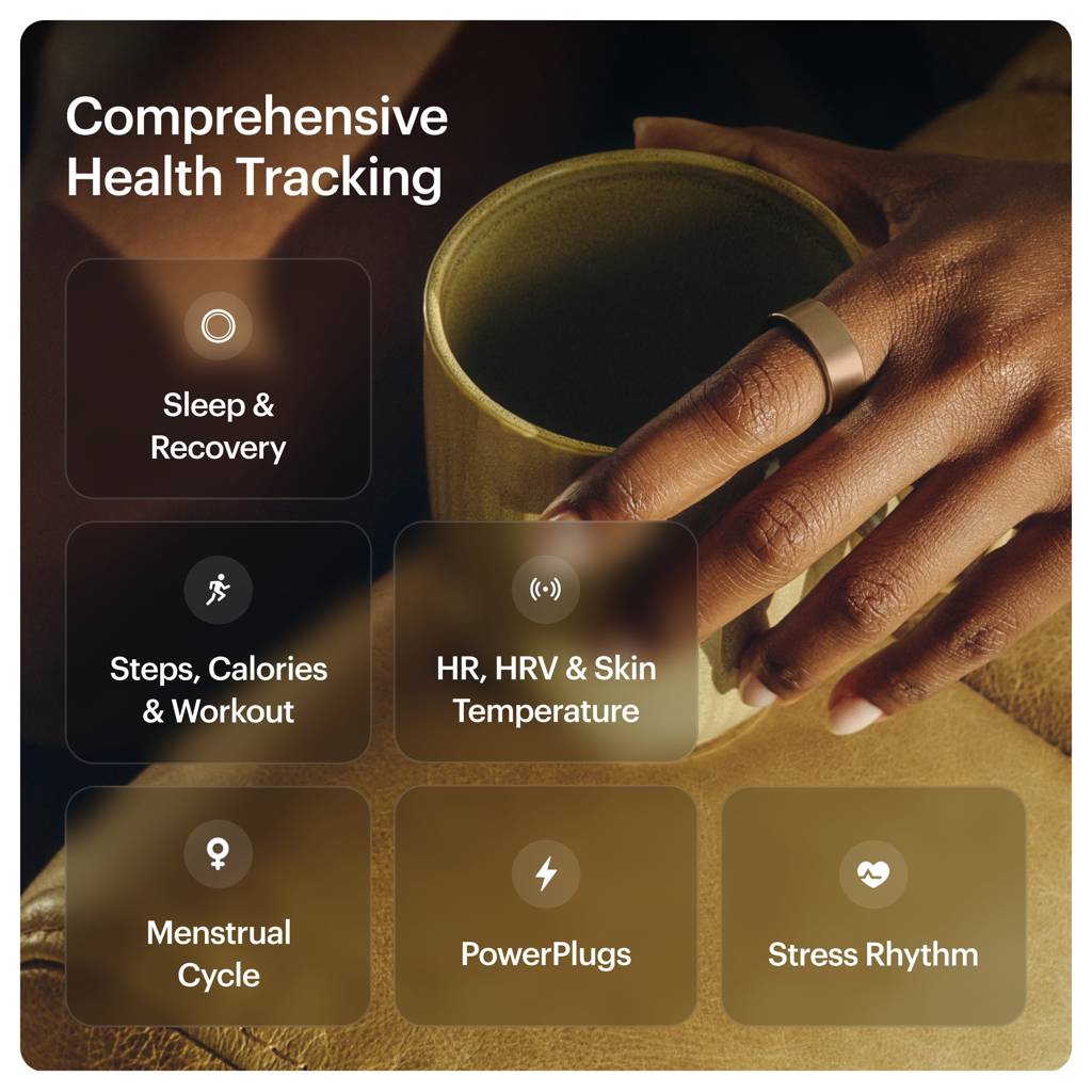 Ultrahuman Ring Air – Sleep And Fitness Tracker, Smart Ring For Men And Women, Up To 6 D : Ultrahuman-Ring-AIR-BrushRoseGold-5