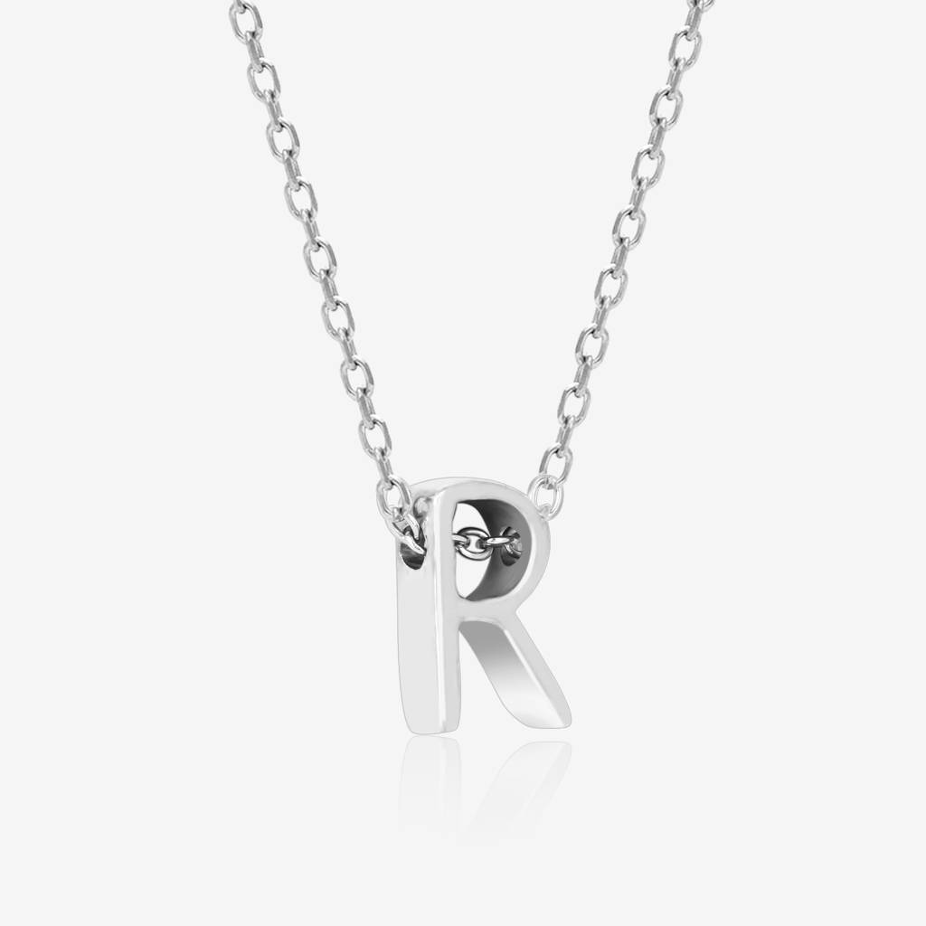 Radiant R Initial Necklace : IIN179