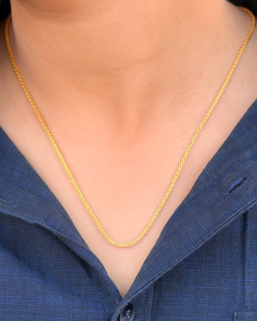 925 Sterling Silver Golden Urban Chain | For Men & Women : GP_CH069_20