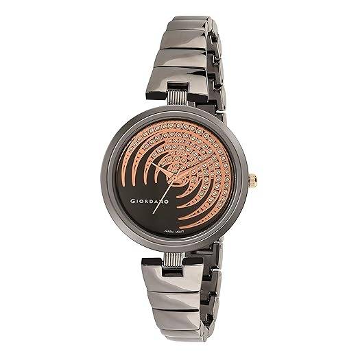 Analog Stylish | Trendy Watch For Women'S Water Resistant With Crystal Studded Dial And Unique Design Metal Strap W : C2196-33