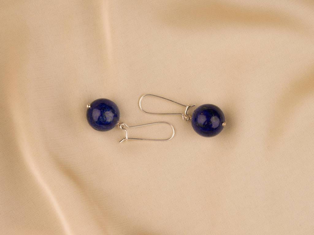 Lapis Lazuli Silver Dangler Drops : PTE48