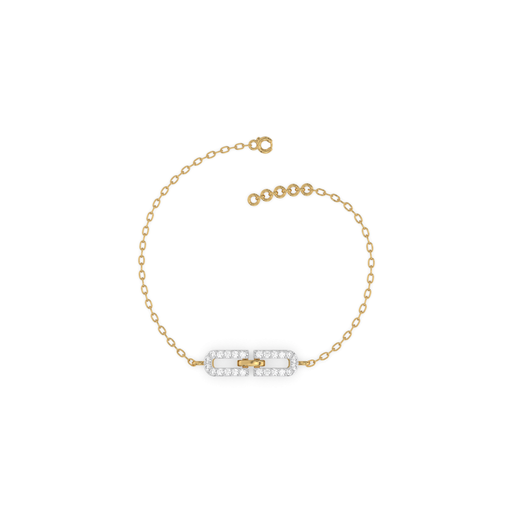 Single Link - Lab Diamond Bracelet : LLBR0105