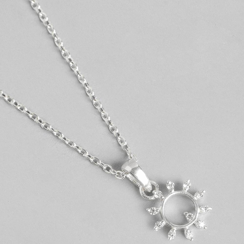 92.5 Silver Sun Necklace : 92.5 Silver Sun Necklace : 92.5 Silver Sun Necklace : Z125SG002N021