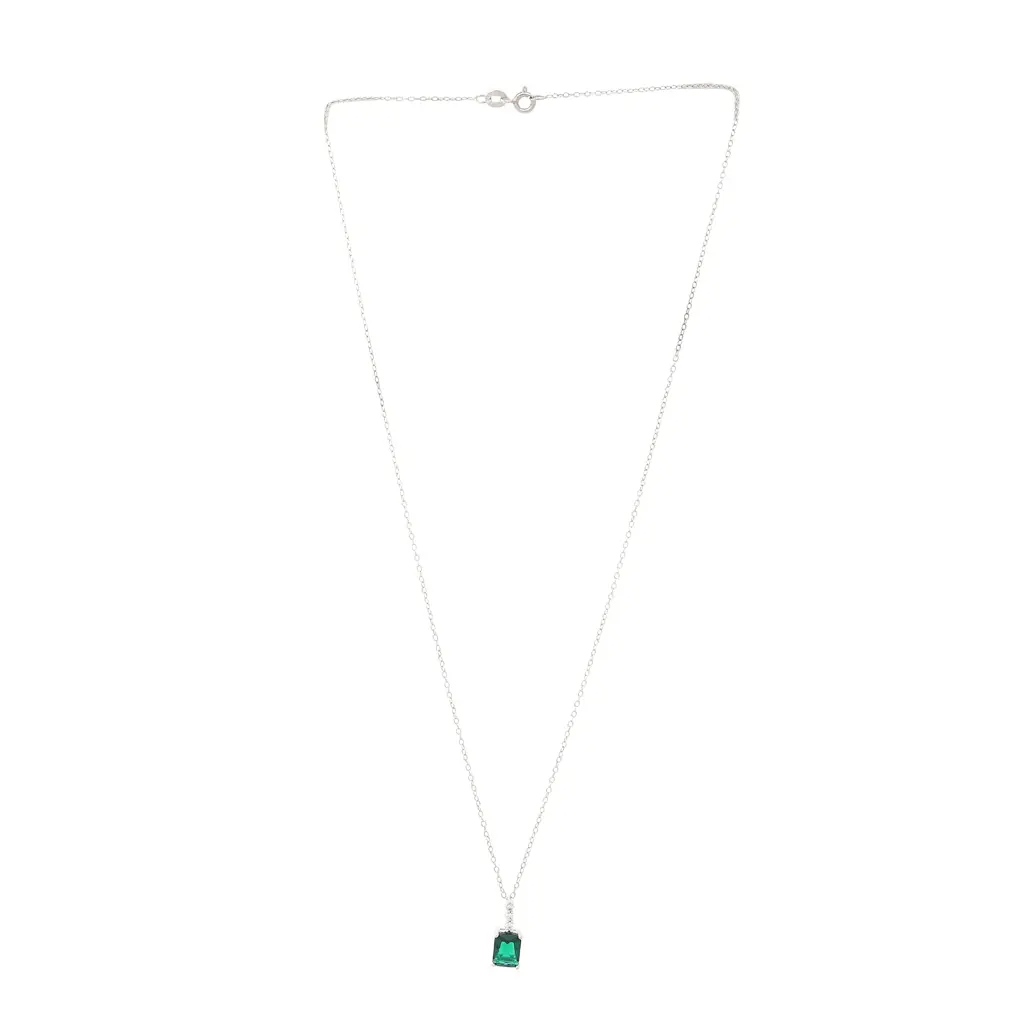 Iski Uski 925 Sterling Silver Victoria Emerald Pendant