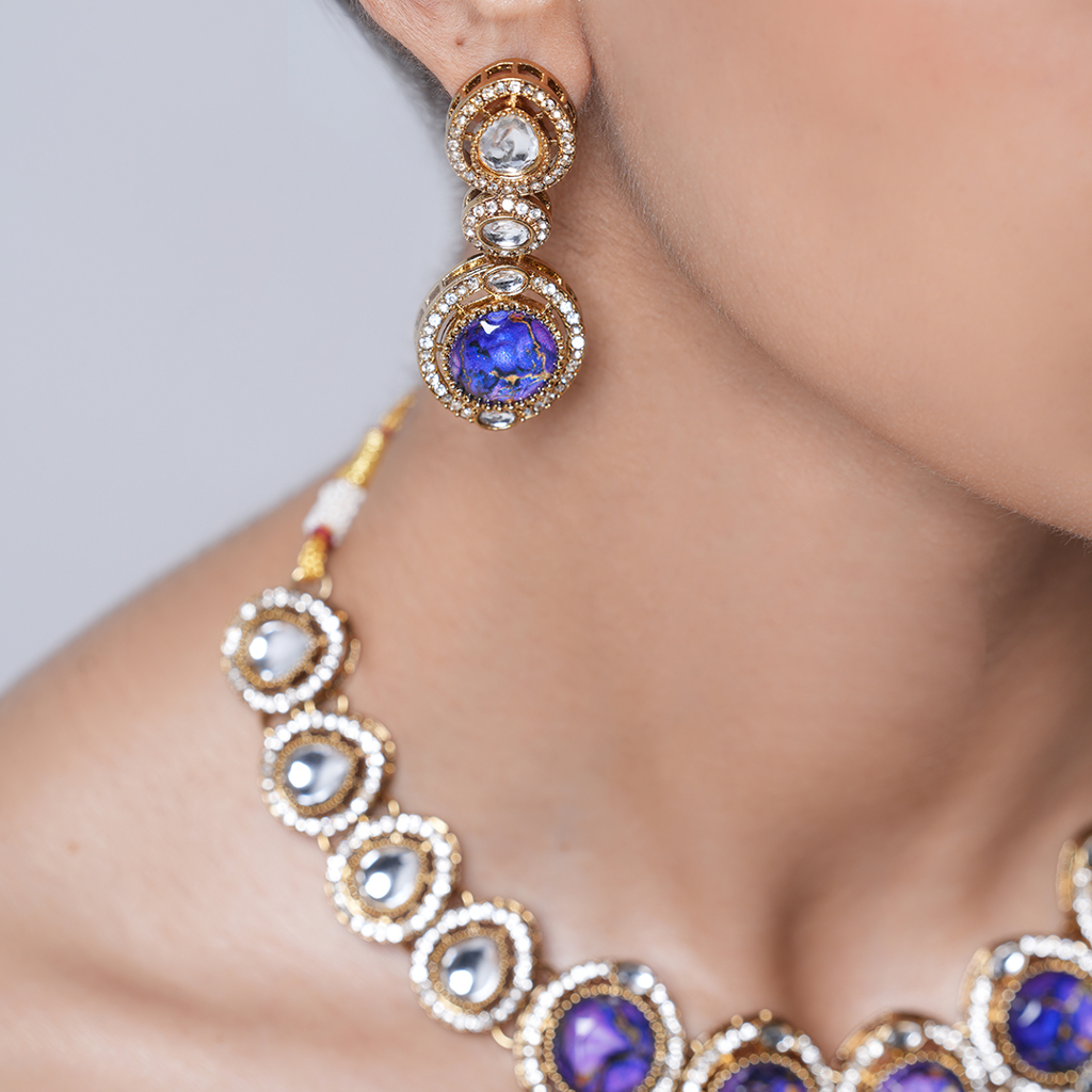 Short Designer Firestone Necklace : CAO0091MKT