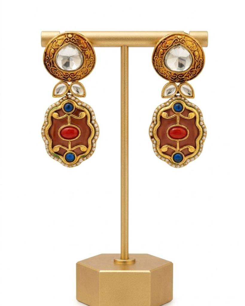 Rang Mahal Kundan Necklace Set : sm28