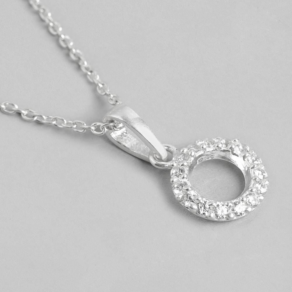 92.5 Silver Round Zircon Necklace : 92.5 Silver Round Zircon Necklace : 92.5 Silver Round Zircon Necklace : 92.5 Silver 