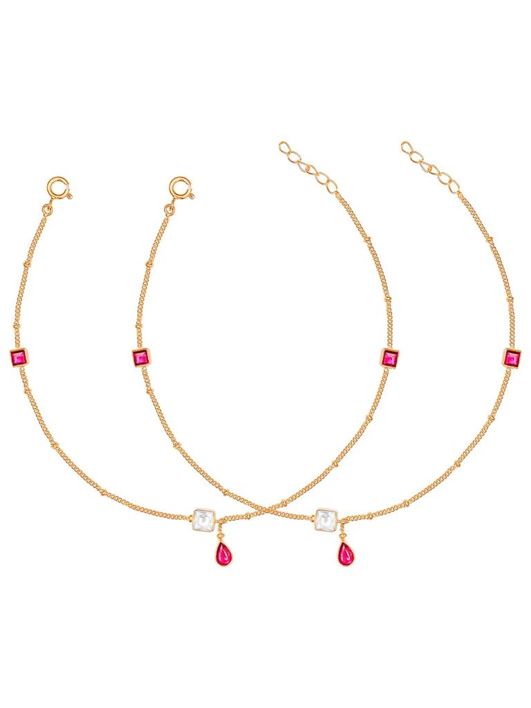 Polki And Kemp Silver 92.5 Anklet : U080SO08LA0296