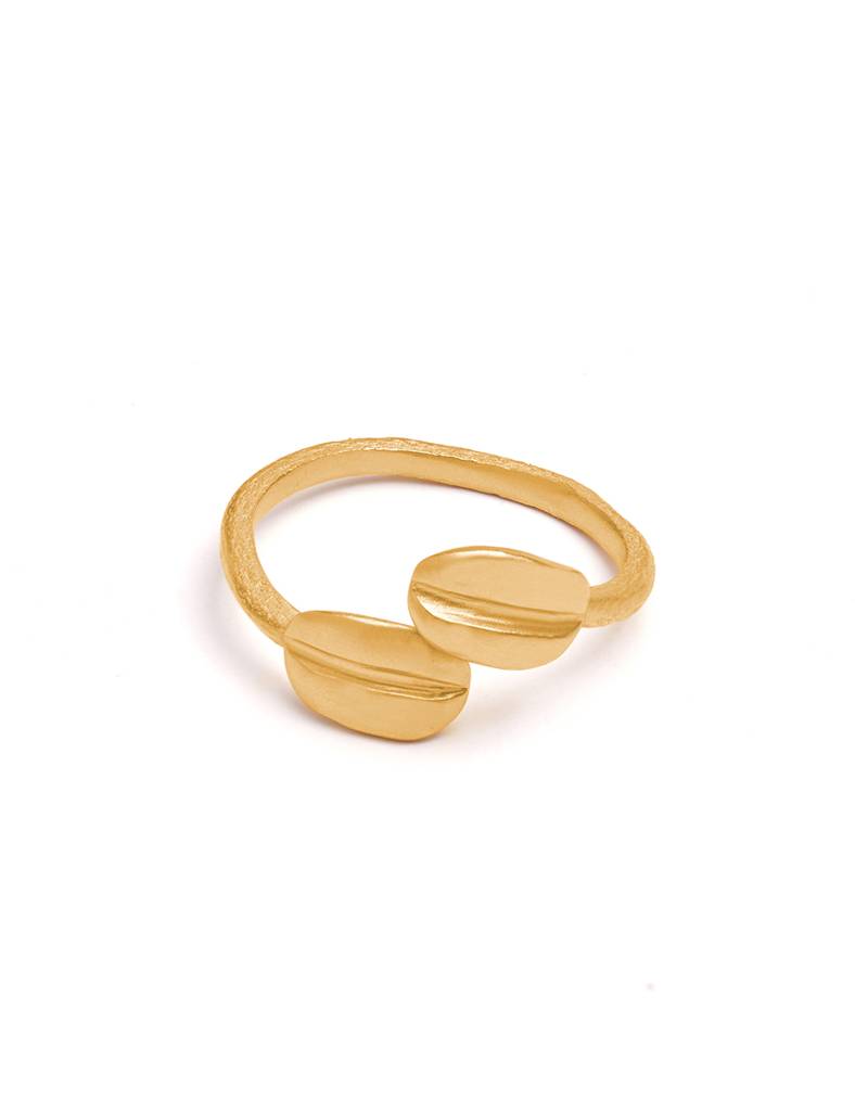 Golden Double Bean Ring : CF07EA