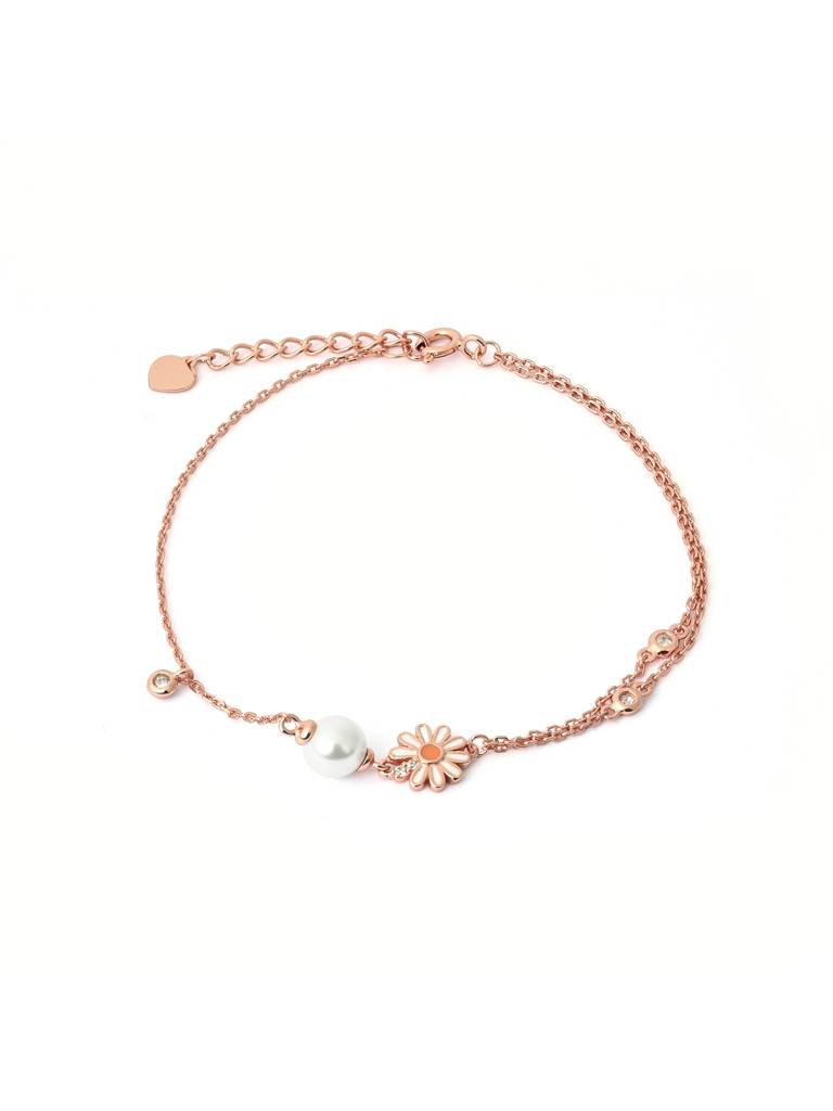 Daisy Pearl Charm Bracelet : HYLB3090