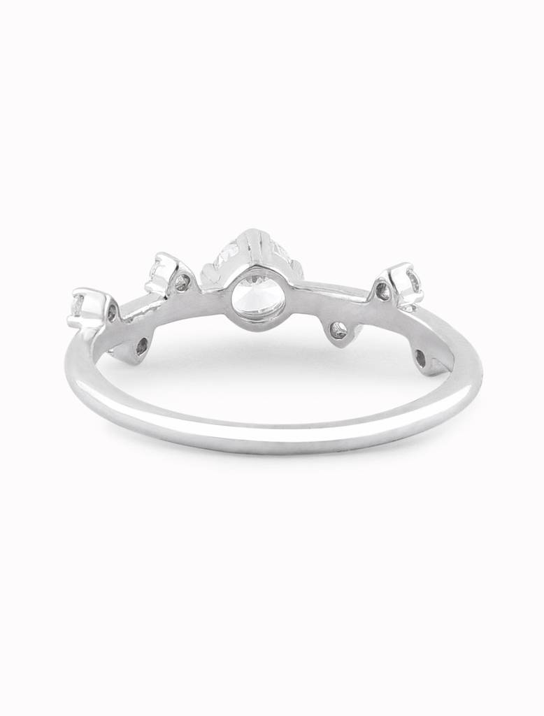 925 Silver Entwined Stem Ring