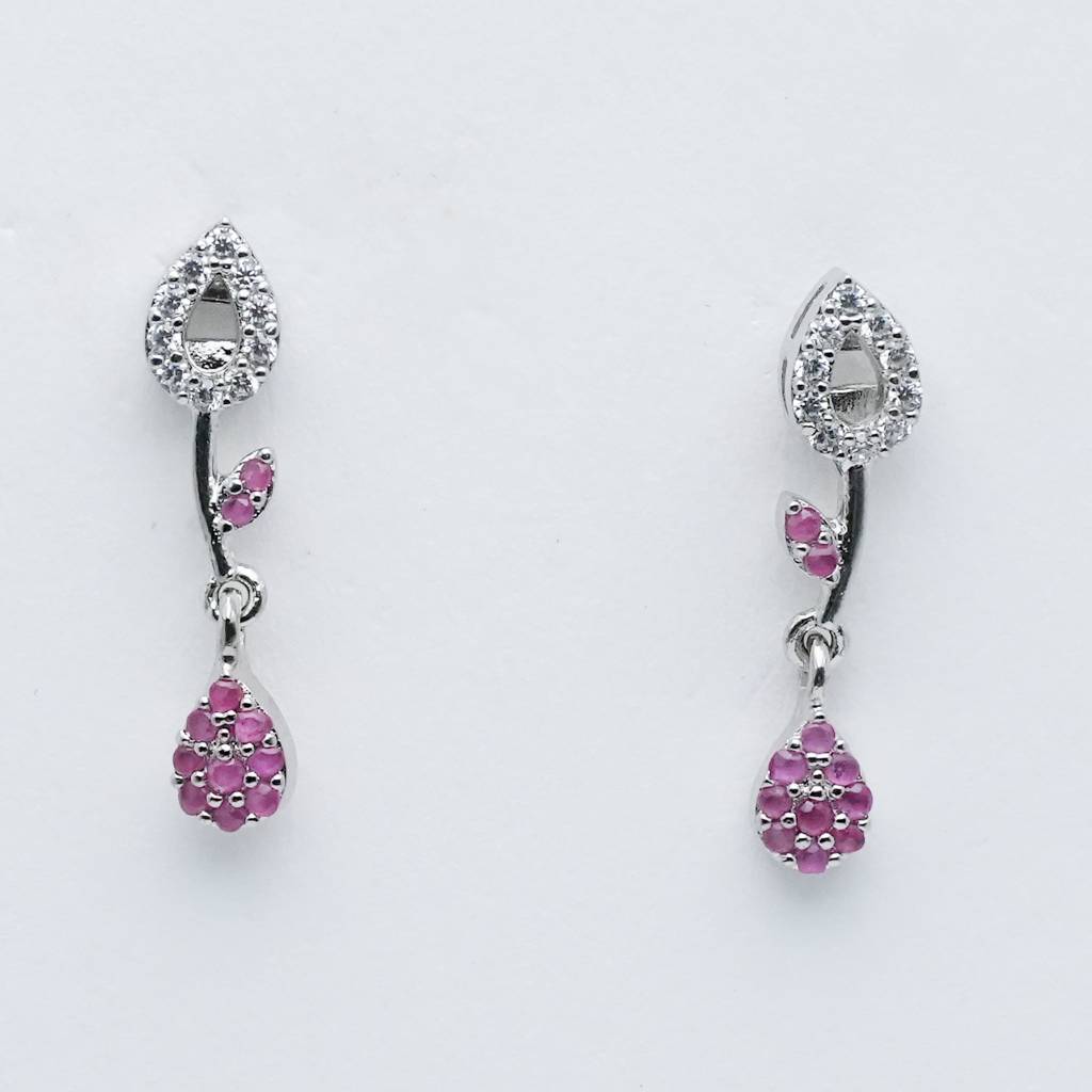 925 Sterling Silver Necklace & Drop Earrings Set | Statement Neckpiece Set : NL1007