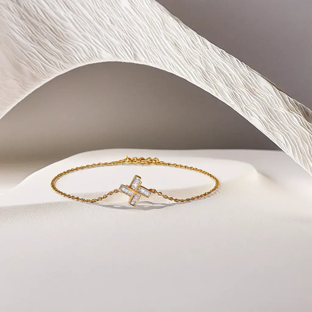 Geometric Glow - Lab Diamond Bracelet : LLBR0108