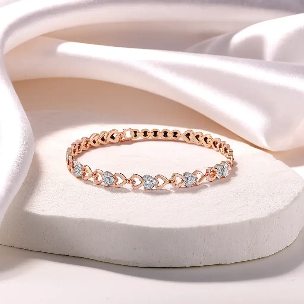 Heartstring - Lab Diamond Tennis Bracelet : LLBR0116